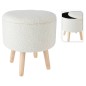 Home&Styling Hocker mit Stauraum Ø35x40 cm Elfenbeinweiß Home&Styling Hocker mit Stauraum Ø35x40 cm Elfenbeinweiß