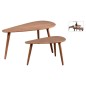 Home&Styling 2-tlg. Beistelltisch-Set Tropfen-Form Dunkles Walnussholz