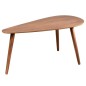 Home&Styling 2-tlg. Beistelltisch-Set Tropfen-Form Dunkles Walnussholz