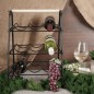Home&Styling Weinregal für 9 Flaschen Metall Schwarz und Natur Home&Styling Weinregal für 9 Flaschen Metall Schwarz und Natur