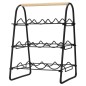Home&Styling Weinregal für 9 Flaschen Metall Schwarz und Natur Home&Styling Weinregal für 9 Flaschen Metall Schwarz und Natur