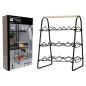 Home&Styling Weinregal für 9 Flaschen Metall Schwarz und Natur Home&Styling Weinregal für 9 Flaschen Metall Schwarz und Natur