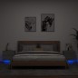 vidaXL Wand-Nachttische mit LED-Leuchten 2 Stk. Grau Sonoma vidaXL Wand-Nachttische mit LED-Leuchten 2 Stk. Grau Sonoma