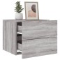 vidaXL Wand-Nachttische mit LED-Leuchten 2 Stk. Grau Sonoma vidaXL Wand-Nachttische mit LED-Leuchten 2 Stk. Grau Sonoma
