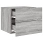vidaXL Wand-Nachttische mit LED-Leuchten 2 Stk. Grau Sonoma vidaXL Wand-Nachttische mit LED-Leuchten 2 Stk. Grau Sonoma