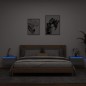 vidaXL Wand-Nachttische mit LED-Leuchten 2 Stk. Grau Sonoma vidaXL Wand-Nachttische mit LED-Leuchten 2 Stk. Grau Sonoma