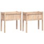 vidaXL Pflanzkübel 2 Stk. mit Beinen Massivholz Kiefer vidaXL Pflanzkübel 2 Stk. mit Beinen Massivholz Kiefer