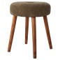 Home&Styling Hocker Ø35x45 cm Dunkelgrün Home&Styling Hocker Ø35x45 cm Dunkelgrün