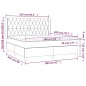 vidaXL Boxspringbett mit Matratze & LED Rosa 160x200 cm Samt vidaXL Boxspringbett mit Matratze & LED Rosa 160x200 cm Samt