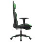 vidaXL Gaming-Stuhl mit Fußstütze Schwarz und Grün Kunstleder vidaXL Gaming-Stuhl mit Fußstütze Schwarz und Grün Kunstleder