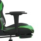 vidaXL Gaming-Stuhl mit Fußstütze Schwarz und Grün Kunstleder vidaXL Gaming-Stuhl mit Fußstütze Schwarz und Grün Kunstleder