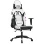 vidaXL Gaming-Stuhl mit Fußstütze Weiß und Schwarz Kunstleder vidaXL Gaming-Stuhl mit Fußstütze Weiß und Schwarz Kunstleder