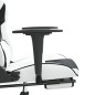 vidaXL Gaming-Stuhl mit Fußstütze Weiß und Schwarz Kunstleder vidaXL Gaming-Stuhl mit Fußstütze Weiß und Schwarz Kunstleder
