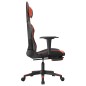 vidaXL Gaming-Stuhl mit Fußstütze Schwarz und Rot Kunstleder vidaXL Gaming-Stuhl mit Fußstütze Schwarz und Rot Kunstleder