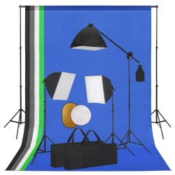 vidaXL Fotostudio-Set mit Leuchten, Hintergrund und Reflektor