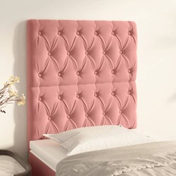 vidaXL Kopfteile 2 Stk. Rosa 80x7x78/88 cm Samt