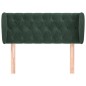 vidaXL Kopfteil mit Ohren Dunkelgrün 103x23x78/88 cm Samt