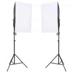 vidaXL Fotostudio-Set mit Beleuchtung, Hintergrund und Reflektor