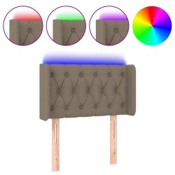 vidaXL LED Kopfteil Taupe 83x16x78/88 cm Stoff