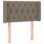 vidaXL LED Kopfteil Taupe 83x16x78/88 cm Stoff