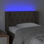 vidaXL LED Kopfteil Taupe 83x16x78/88 cm Stoff
