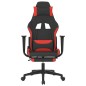 vidaXL Gaming-Stuhl mit Fußstütze Schwarz und Rot Stoff vidaXL Gaming-Stuhl mit Fußstütze Schwarz und Rot Stoff