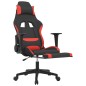 vidaXL Gaming-Stuhl mit Fußstütze Schwarz und Rot Stoff vidaXL Gaming-Stuhl mit Fußstütze Schwarz und Rot Stoff
