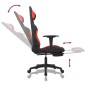 vidaXL Gaming-Stuhl mit Fußstütze Schwarz und Rot Stoff vidaXL Gaming-Stuhl mit Fußstütze Schwarz und Rot Stoff