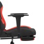 vidaXL Gaming-Stuhl mit Fußstütze Schwarz und Rot Stoff vidaXL Gaming-Stuhl mit Fußstütze Schwarz und Rot Stoff