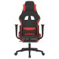 vidaXL Gaming-Stuhl mit Massage & Fußstütze Schwarz und Rot Stoff vidaXL Gaming-Stuhl mit Massage & Fußstütze Schwarz und Rot Stoff