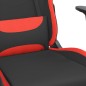 vidaXL Gaming-Stuhl mit Massage & Fußstütze Schwarz und Rot Stoff vidaXL Gaming-Stuhl mit Massage & Fußstütze Schwarz und Rot Stoff
