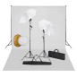 vidaXL Fotostudio-Set mit Leuchten, Schirmen, Hintergrund, Reflektor vidaXL Fotostudio-Set mit Leuchten, Schirmen, Hintergrund, Reflektor