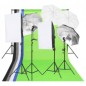 vidaXL Fotostudio-Set mit Beleuchtung, Hintergrund und Reflektor vidaXL Fotostudio-Set mit Beleuchtung, Hintergrund und Reflektor