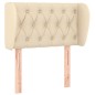 vidaXL Kopfteil mit Ohren Creme 83x23x78/88 cm Stoff vidaXL Kopfteil mit Ohren Creme 83x23x78/88 cm Stoff