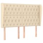 vidaXL Kopfteil mit Ohren Creme 163x23x118/128 cm Stoff
