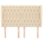 vidaXL Kopfteil mit Ohren Creme 163x23x118/128 cm Stoff