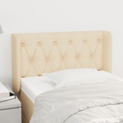 vidaXL Kopfteil mit Ohren Creme 83x16x78/88 cm Stoff