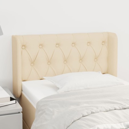 vidaXL Kopfteil mit Ohren Creme 83x16x78/88 cm Stoff