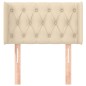 vidaXL Kopfteil mit Ohren Creme 83x16x78/88 cm Stoff