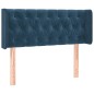 vidaXL Kopfteil mit Ohren Dunkelblau 93x16x78/88 cm Samt