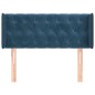 vidaXL Kopfteil mit Ohren Dunkelblau 93x16x78/88 cm Samt