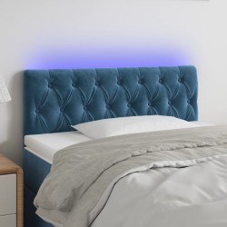 vidaXL LED Kopfteil Dunkelblau 90x7x78/88 cm Samt