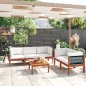 vidaXL 6-tlg. Garten-Lounge-Set mit Kissen Cremeweiß Massivholz Akazie vidaXL 6-tlg. Garten-Lounge-Set mit Kissen Cremeweiß Massivholz Akazie