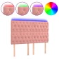 vidaXL LED Kopfteil Rosa 160x7x118/128 cm Samt vidaXL LED Kopfteil Rosa 160x7x118/128 cm Samt