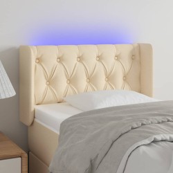 vidaXL LED Kopfteil Creme 83x16x78/88 cm Stoff
