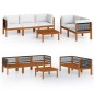 vidaXL 6-tlg. Garten-Lounge-Set mit Kissen Cremeweiß Massivholz Akazie vidaXL 6-tlg. Garten-Lounge-Set mit Kissen Cremeweiß Massivholz Akazie