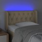 vidaXL LED Kopfteil Creme 83x16x78/88 cm Stoff