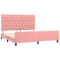 vidaXL Bettgestell mit Kopfteil Rosa 160x200 cm Samt vidaXL Bettgestell mit Kopfteil Rosa 160x200 cm Samt