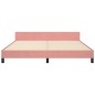 vidaXL Bettgestell mit Kopfteil Rosa 160x200 cm Samt vidaXL Bettgestell mit Kopfteil Rosa 160x200 cm Samt