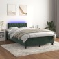 vidaXL Boxspringbett mit Matratze & LED Dunkelgrün 120x200 cm Samt vidaXL Boxspringbett mit Matratze & LED Dunkelgrün 120x200 cm Samt